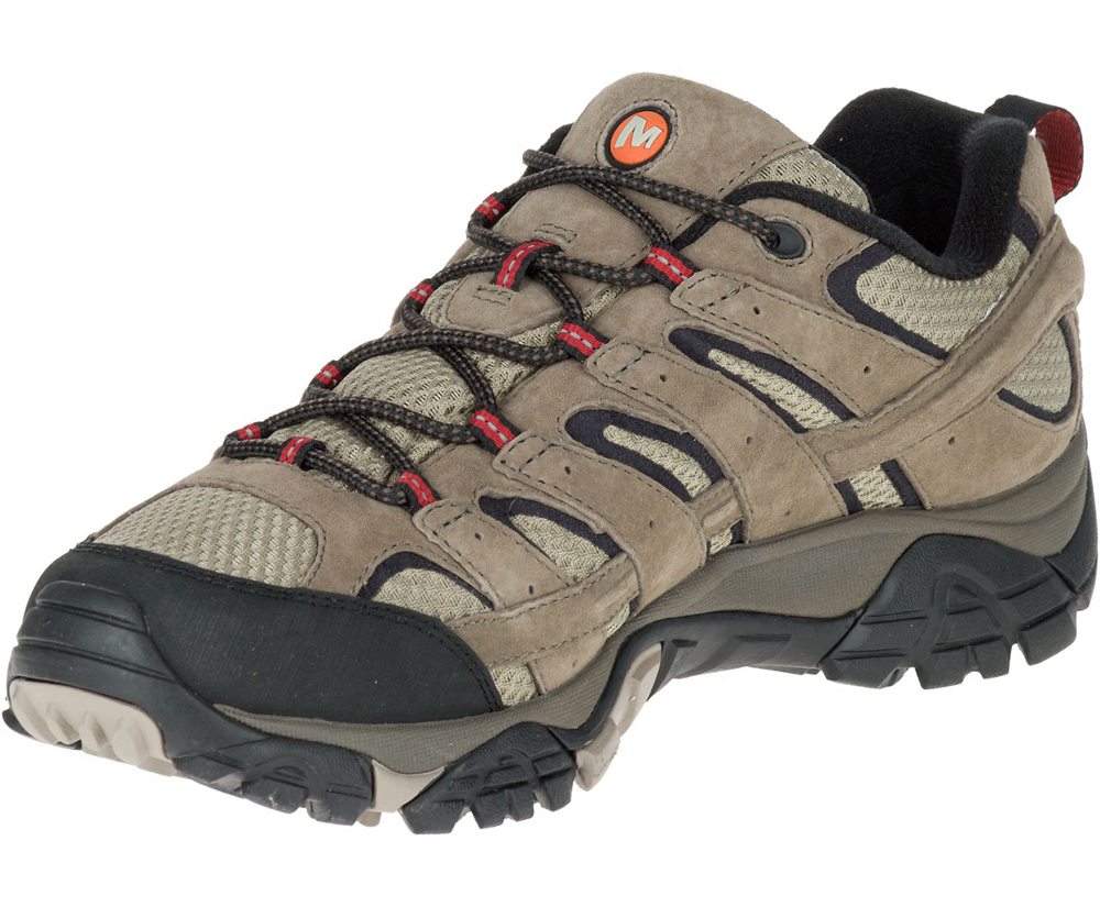 Buty Trekkingowe Merrell Męskie Brązowe - Moab 2 Waterproof Wide Width - 782136-BDG